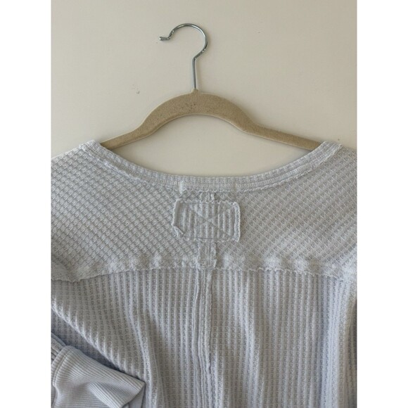 We The Free Woman Small Coraline Thermal Oversize V Neck Sweater Top dolman READ - Picture 9 of 11